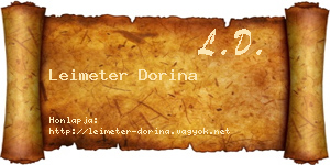 Leimeter Dorina névjegykártya