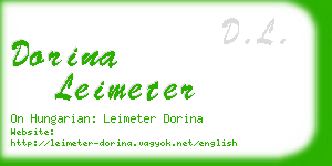 dorina leimeter business card